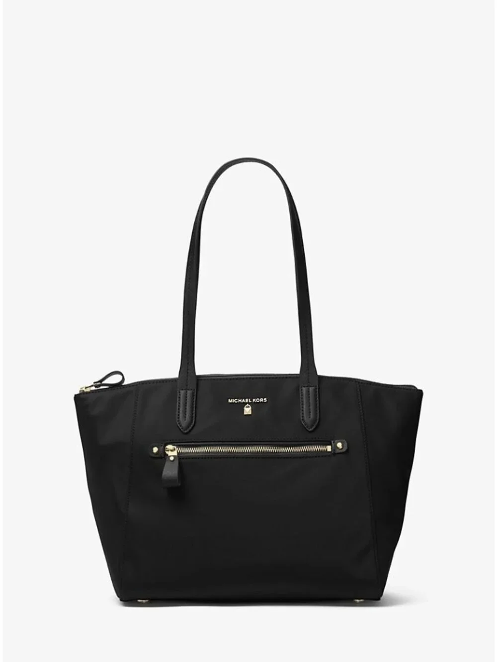 Michael Kors Kelsey Black Nylon Medium Double Handle Tote
